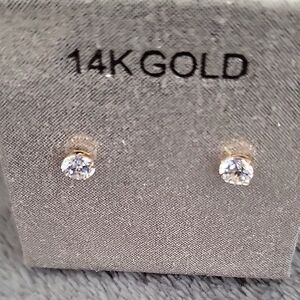 14K Gold Stud Earrings
